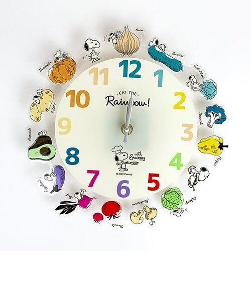 PEANUTS Snoopy Acrylic Wall Clock Vegetable Clock Interior Goods Colorful New 