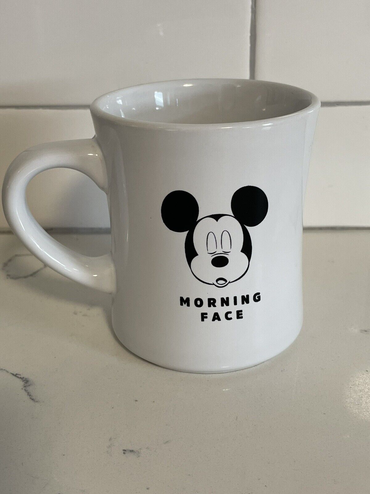 Mickey Mouse Morning Face Ceramic Coffee Mug Disney Parks 13 oz
