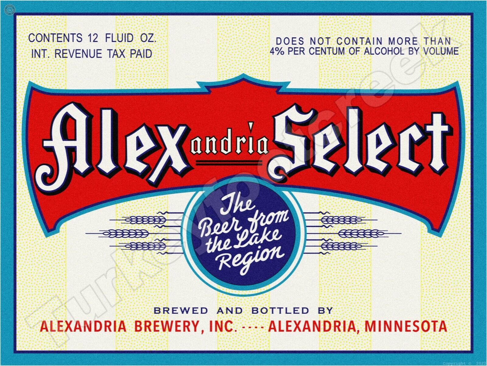 Alexandria Select Beer Label 9\