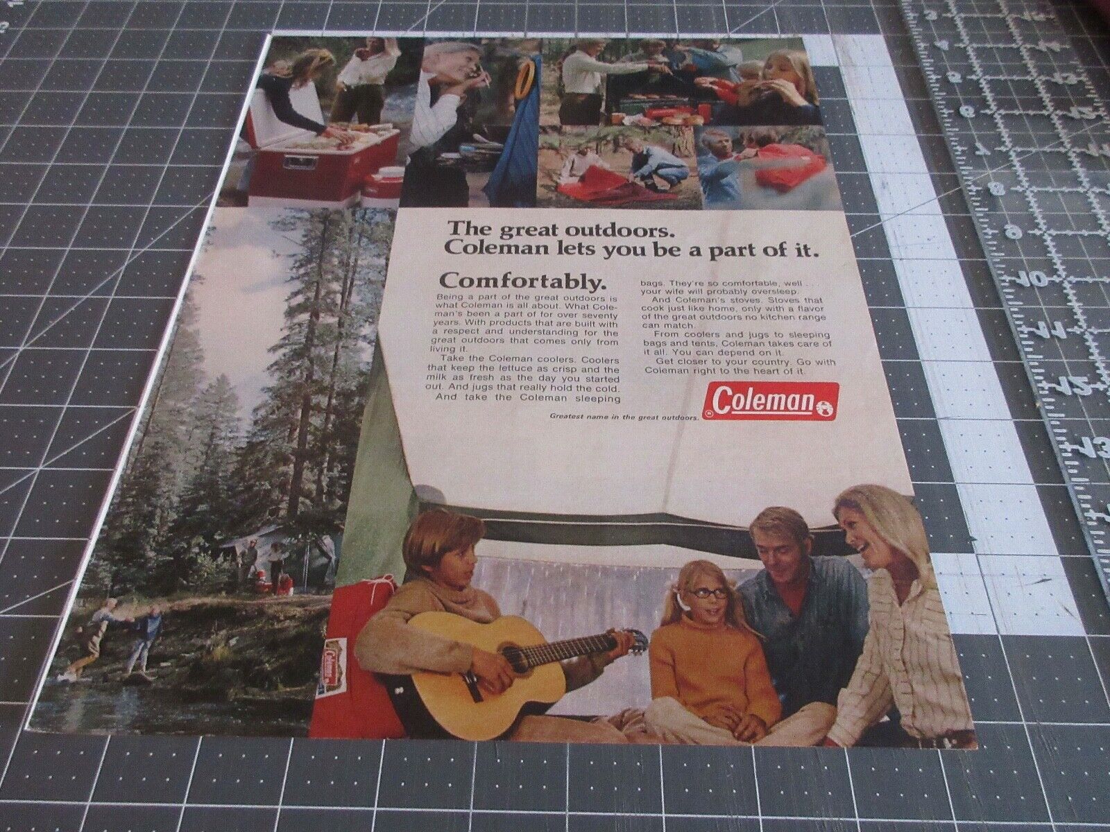 1972 COLEMAN The Great Outdoors -vintage print ad