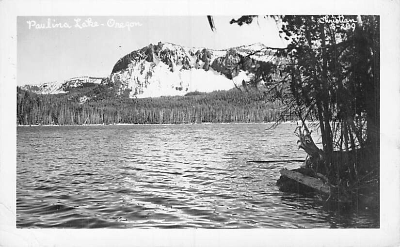 Postcard OR: RPPC Paulina Lake, Oregon, Posted 1952, Vintage Photo