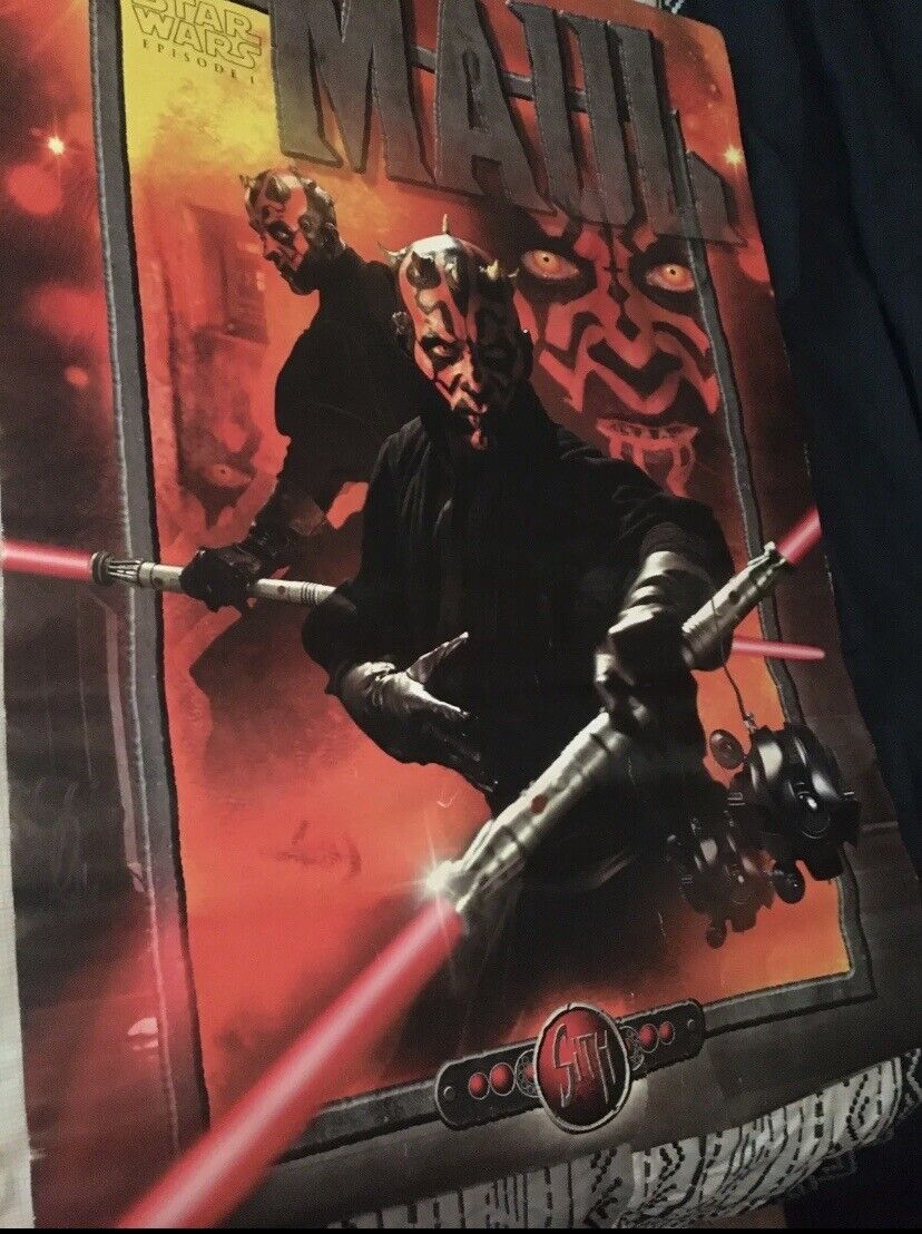 Vintage 1999 Star Wars Ep. 1 At A Glance 24x36 Poster 1800 SW Darth Maul Sealed
