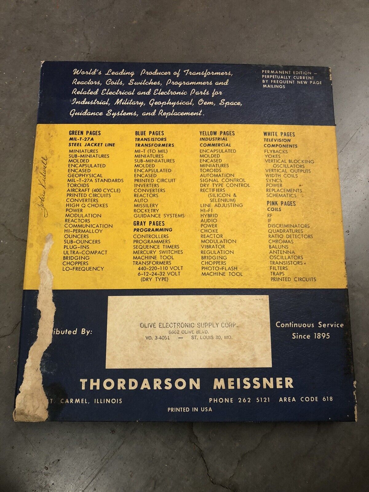 Thordarson Meissner Permanent Catalog And Replacement Guide (1950’s)