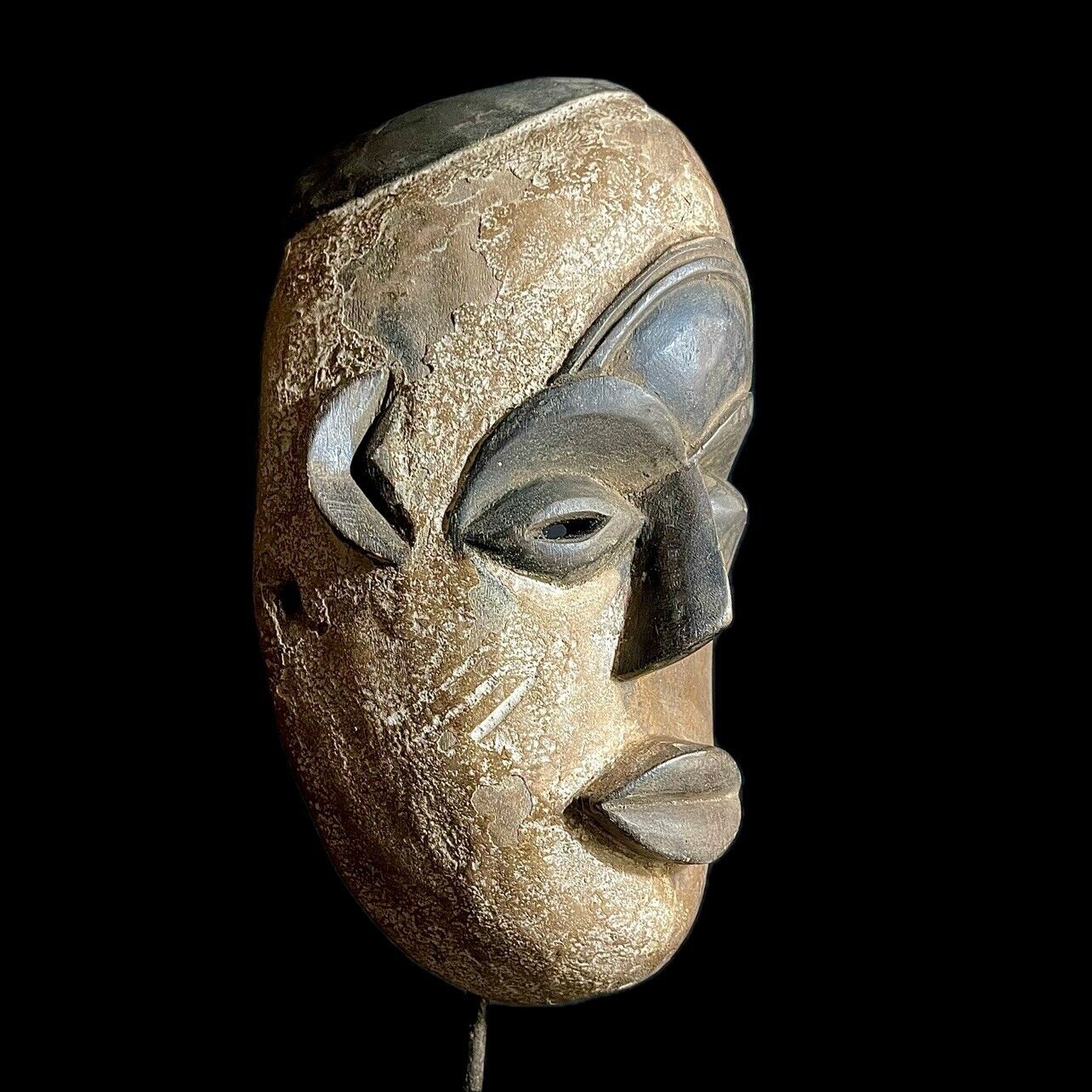 Wall Art Mask Igbo African Tribal Face Mask Wood Hand Carved Vintage Mask-9476