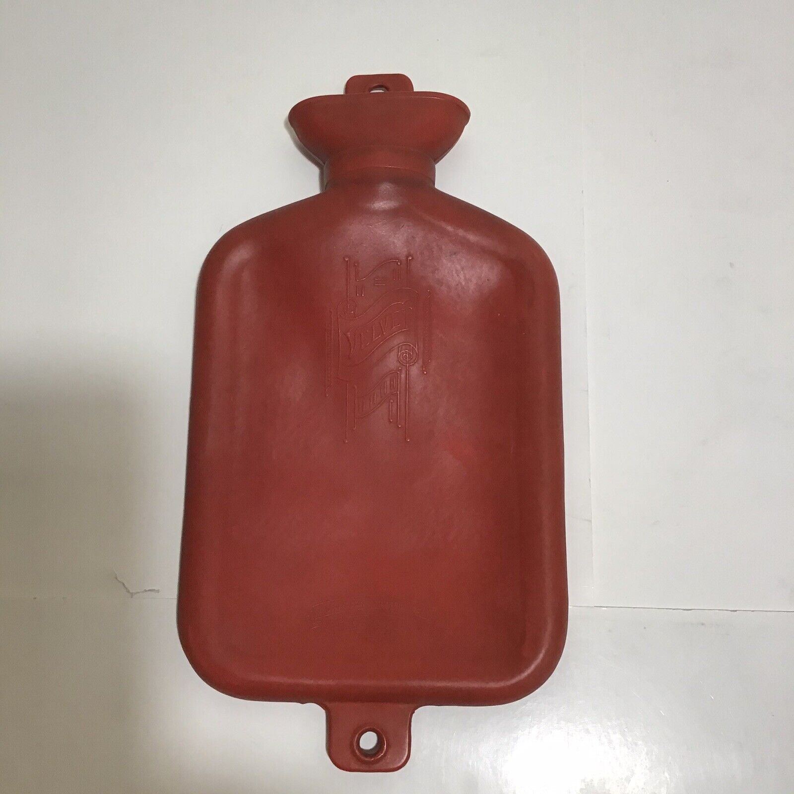 VTG 1950’s Red Rubber Hot Water Bottle With Screw On Lid