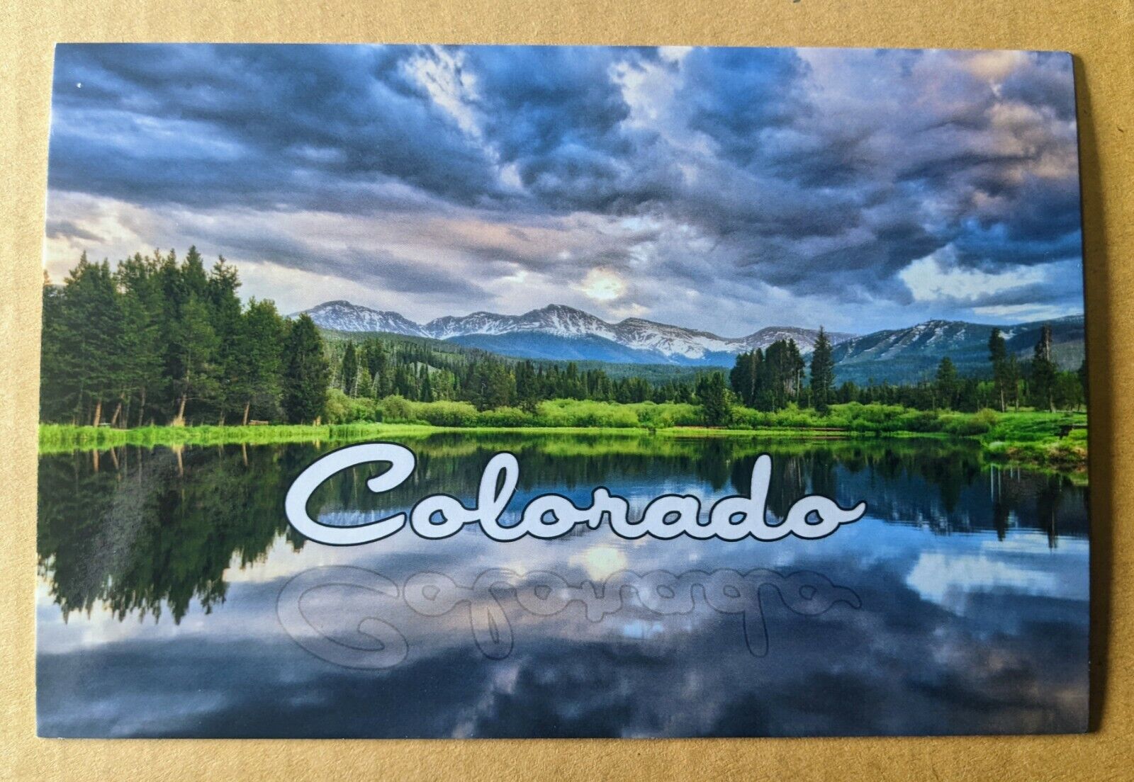 Postcard CO: Lake in Colorado.