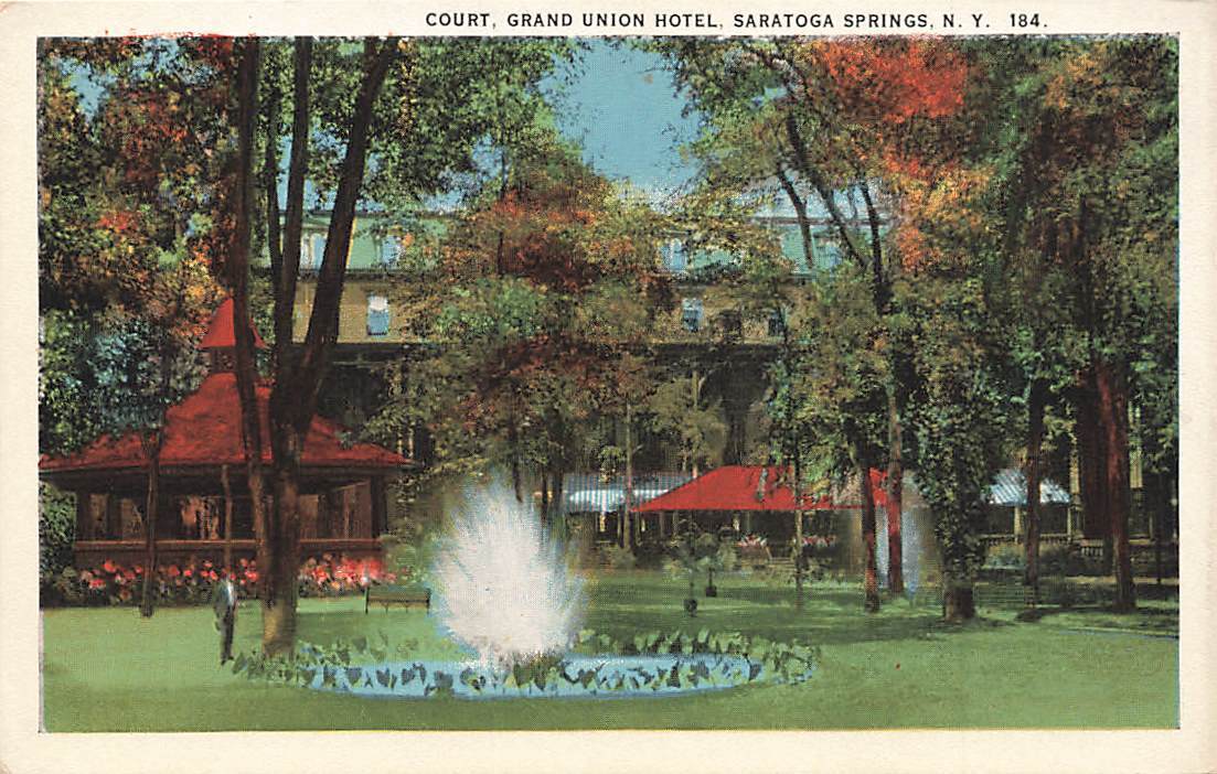 c1920s Court Grand Union Hotel Saratoga Springs NY P495