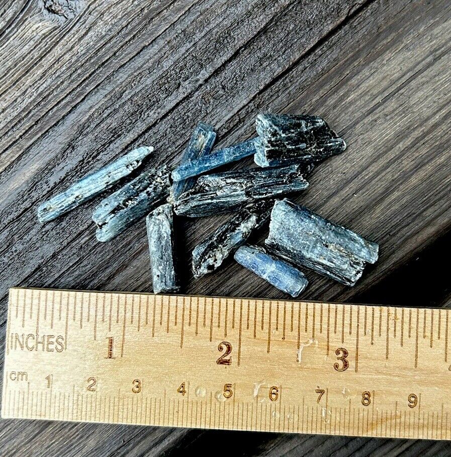10 pcs BLUE KYANITE Rough Crystal Mineral Blades Bulk Lot - Karoi, ZIMBABWE
