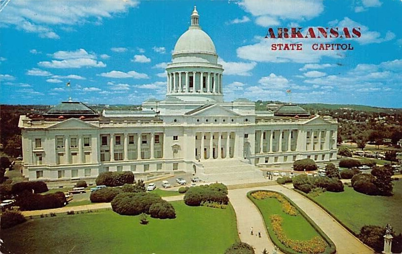 Postcard AR: Arkansas State Capitol, Little, Arkansas Traveler Series, 1960
