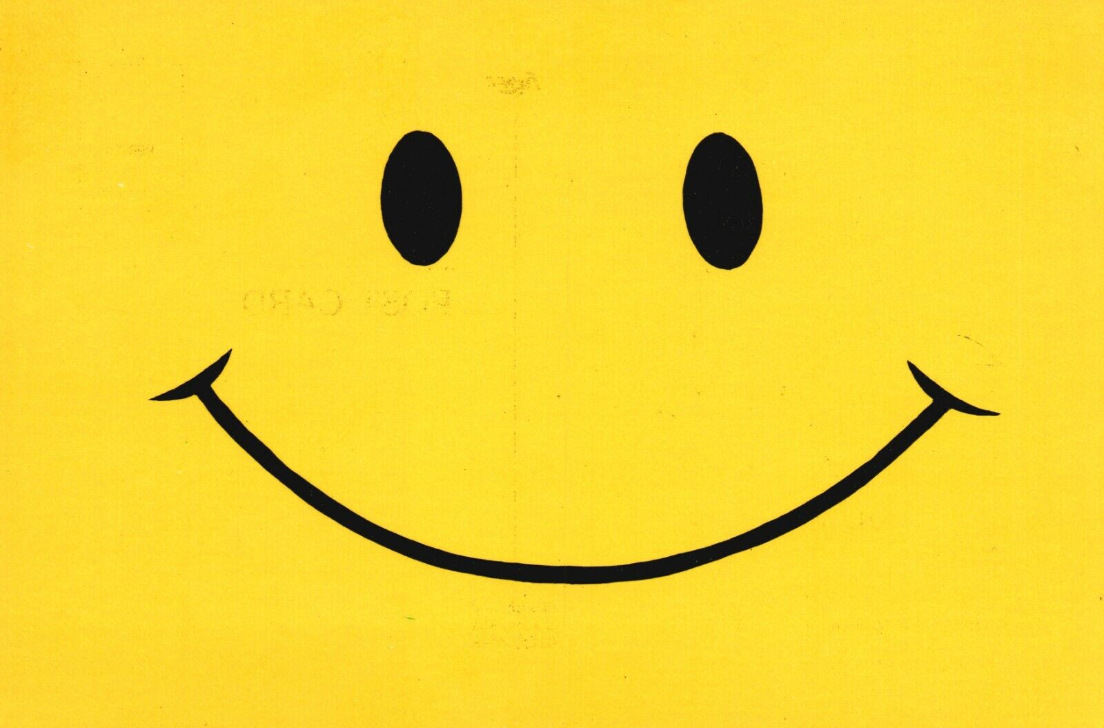 Vintage Postcard Large Yellow Smiley Face Plastichrome Fegan