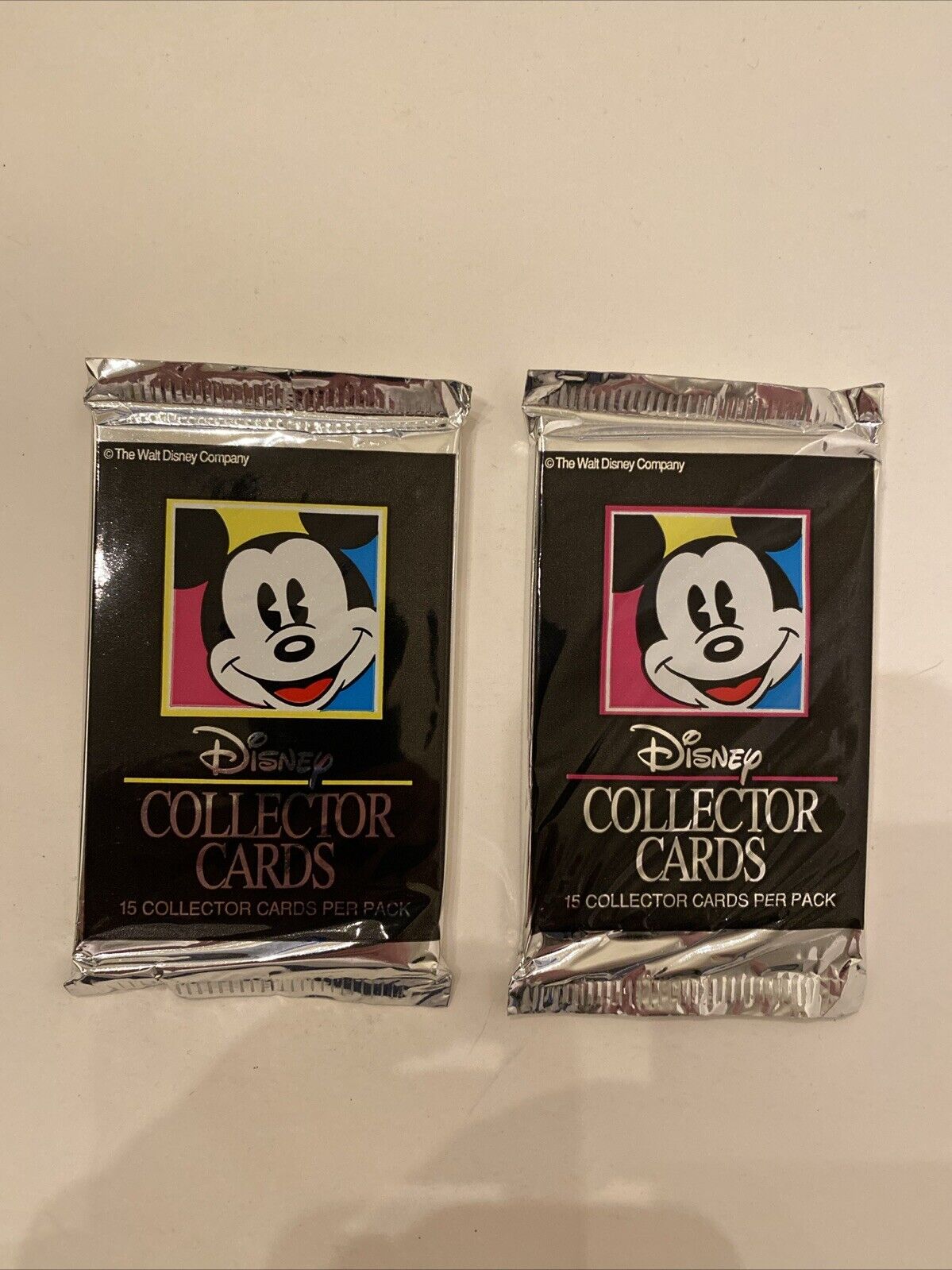 lot of 2 (two) Disney Collector Cards Packs 1991 Impel Unopened