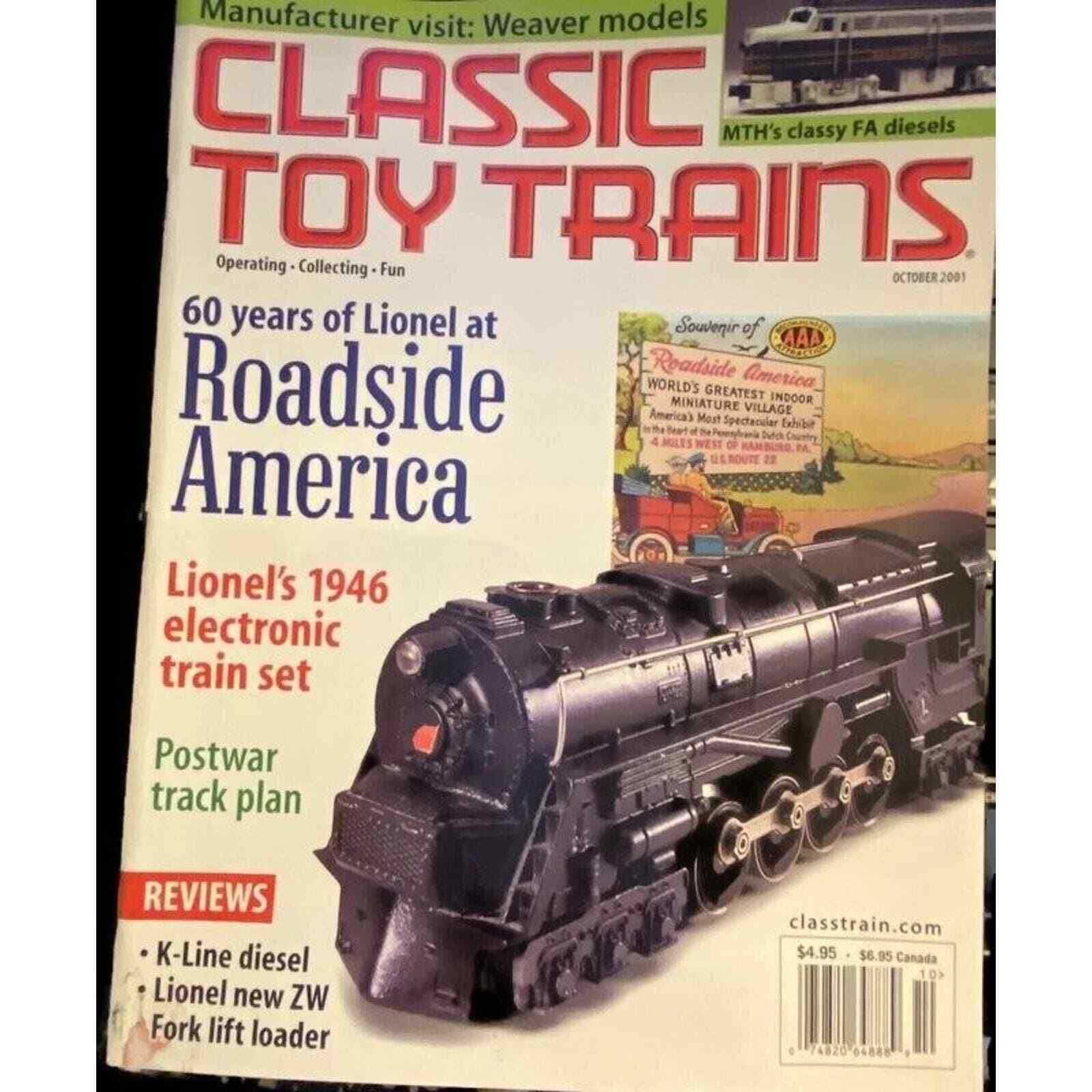 Classic Toy Trains October 2001 60 Years Of Lionel At Roadside America Postwar 