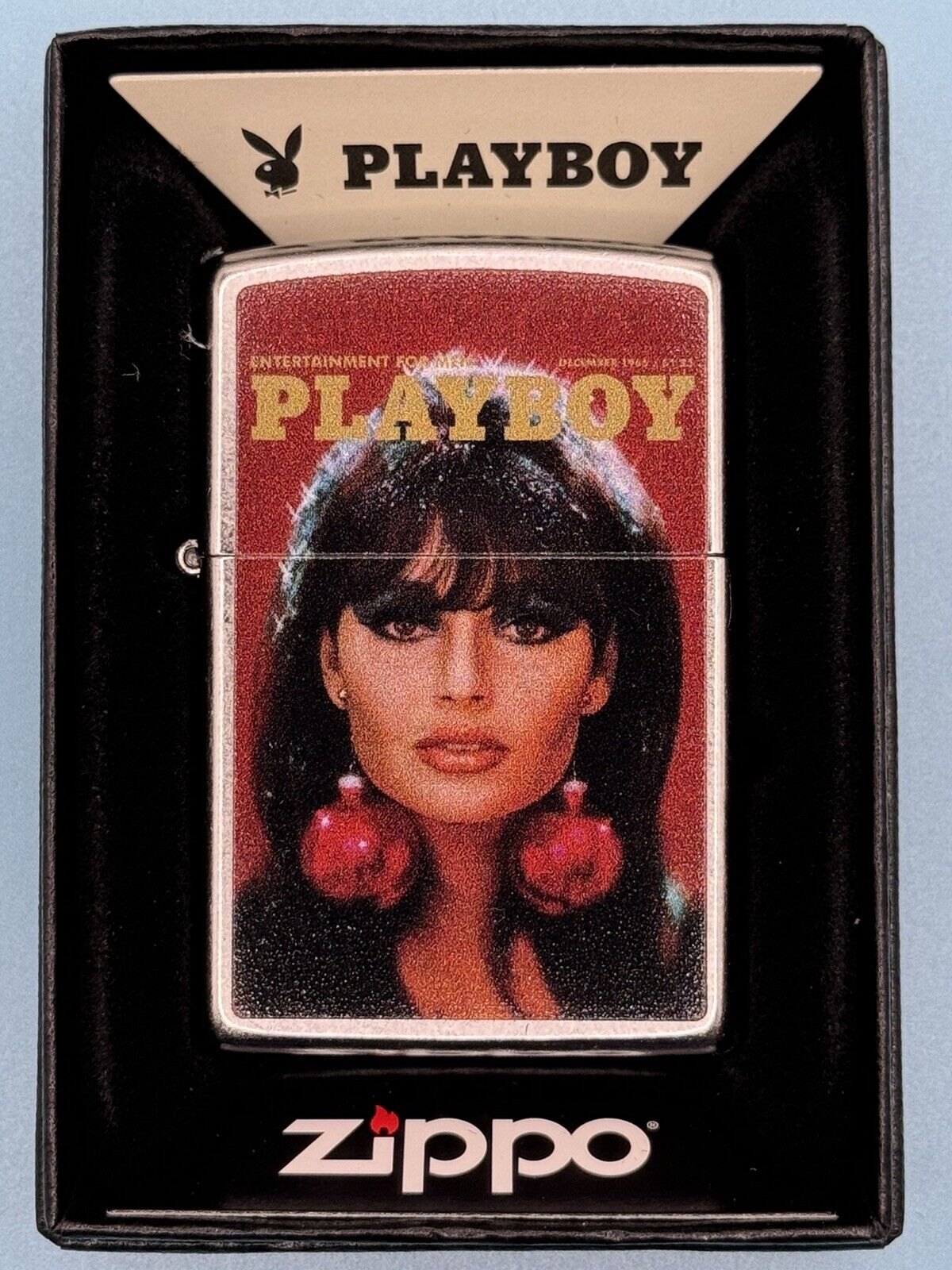 Vintage December 1966 Playboy Magazine Cover Zippo Lighter NEW Rare Pinup