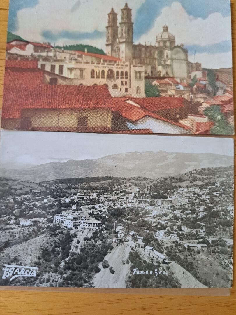 Lot of 2   Old Postcards    TAXCO, GRO.   MEXICO