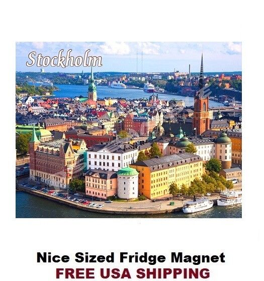 583 - Stockholm Sweden Travel Poster Refrigerator Fridge Magnet