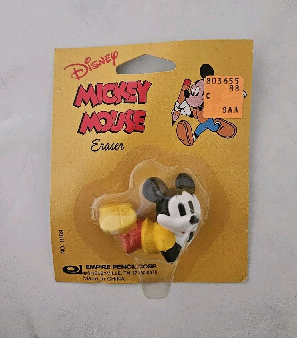 Vintage Mickey Mouse Eraser Disney Empire Pencil Corp. Sealed 