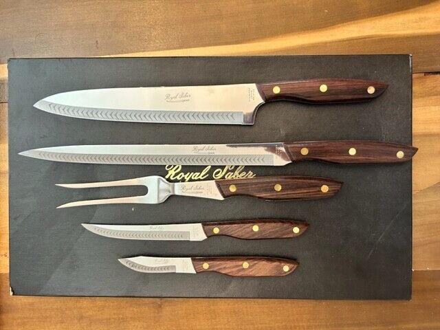 1980\'s Royal Saber Knife Set 5 Piece 
