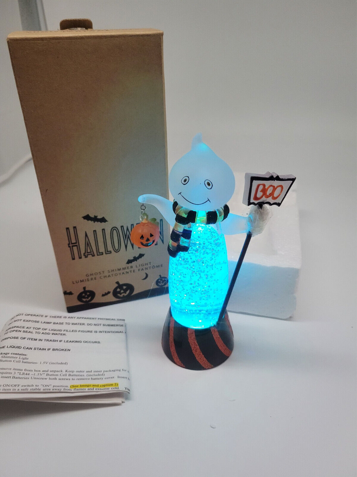 Vintage Halloween Avon Boo Ghost Shimmer Light In Original Box READ