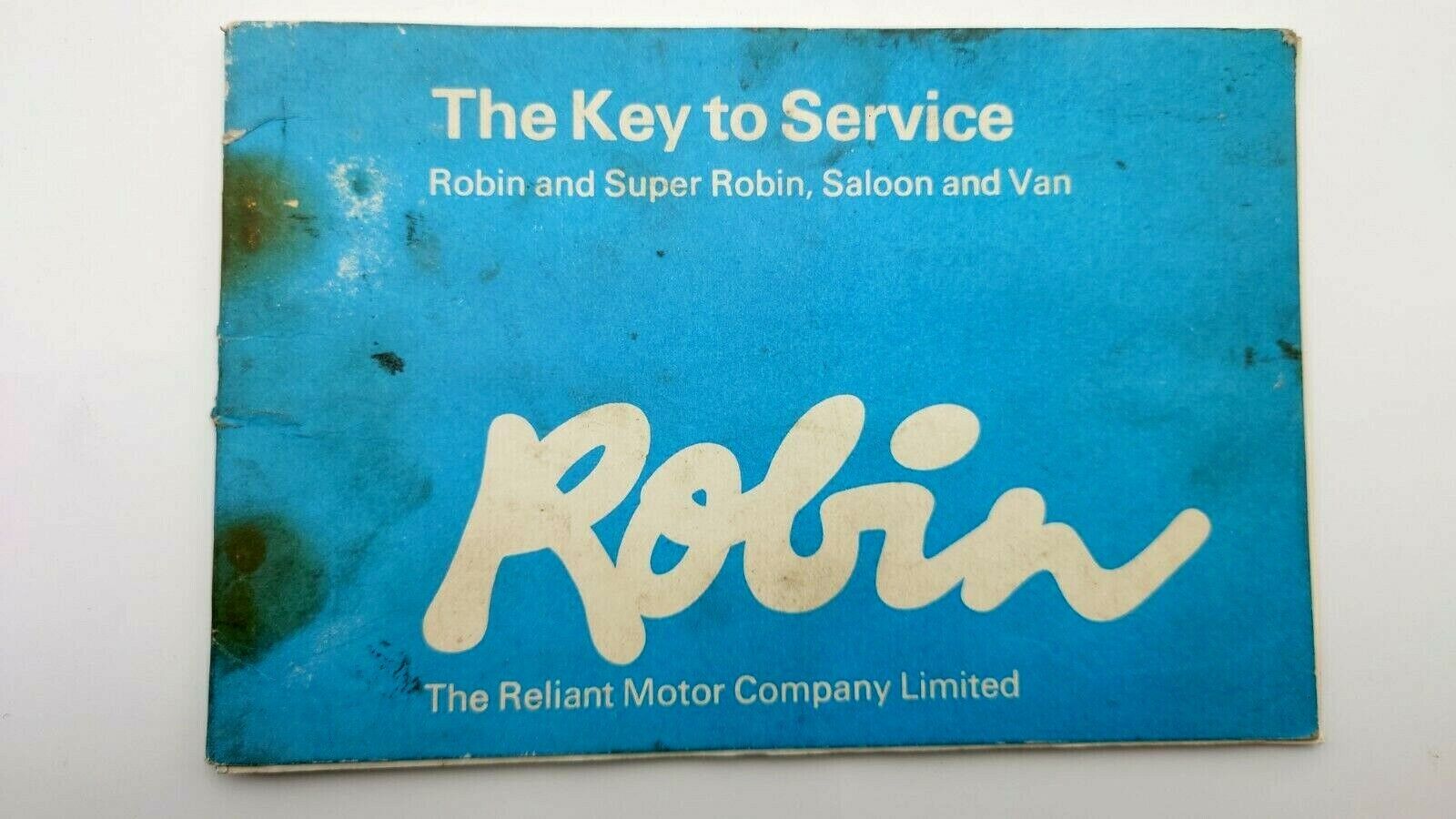 1973 Reliant Robin & Super Robin Service book staples rusted out all pages loose