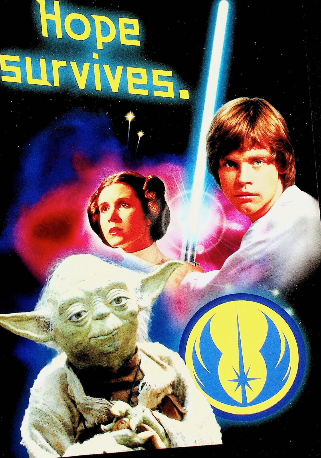 Hope Survives - Luke Leia Skywalker & Yoda - Star Wars Mini Poster 8\