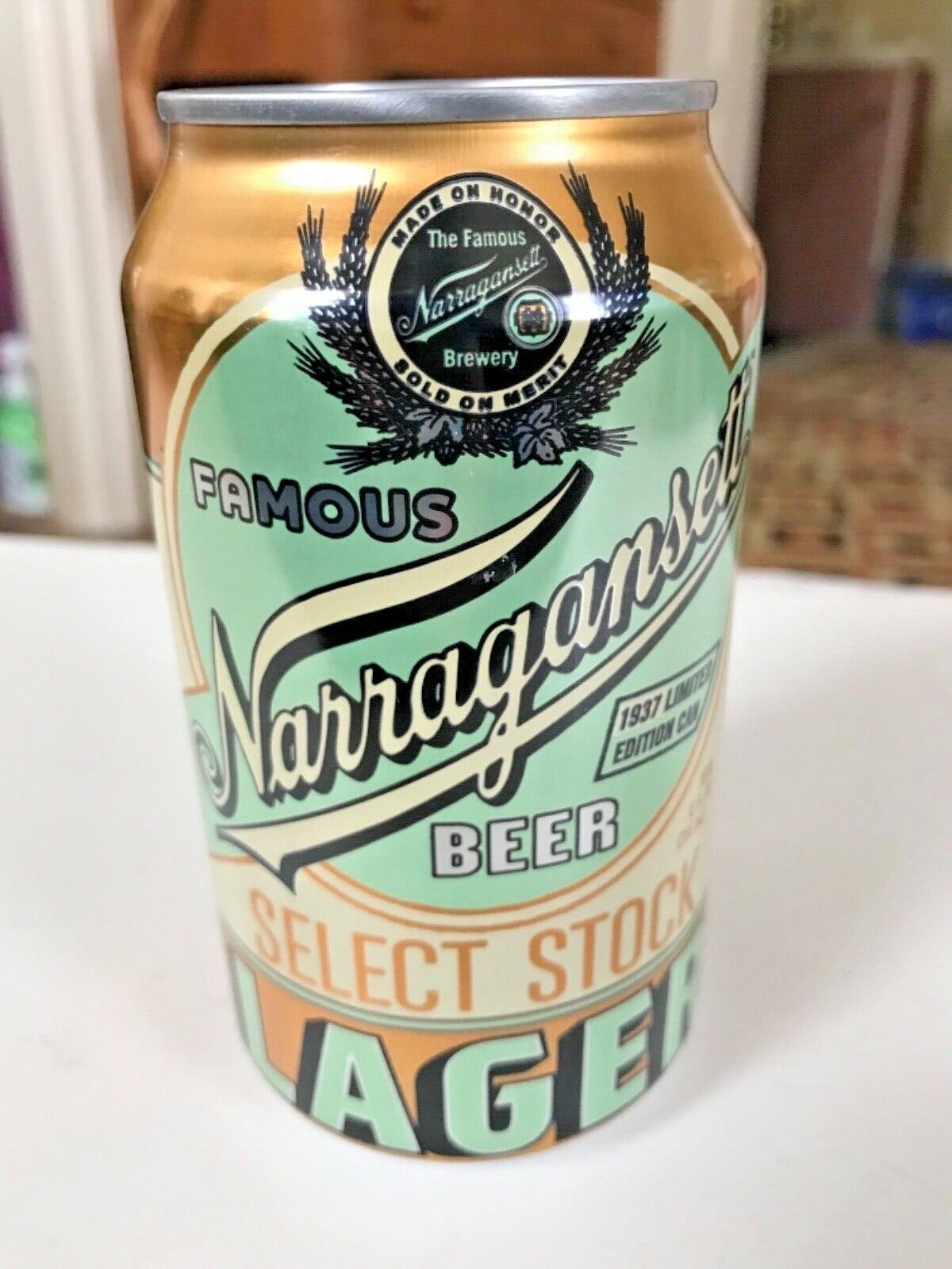 1937 Retro Narragansett Beer Select Stock Lager12oz Can Rhode Island