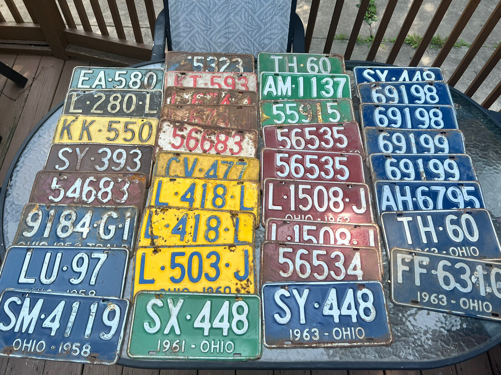 Vintage Ohio License Plates Years 1947-1974
