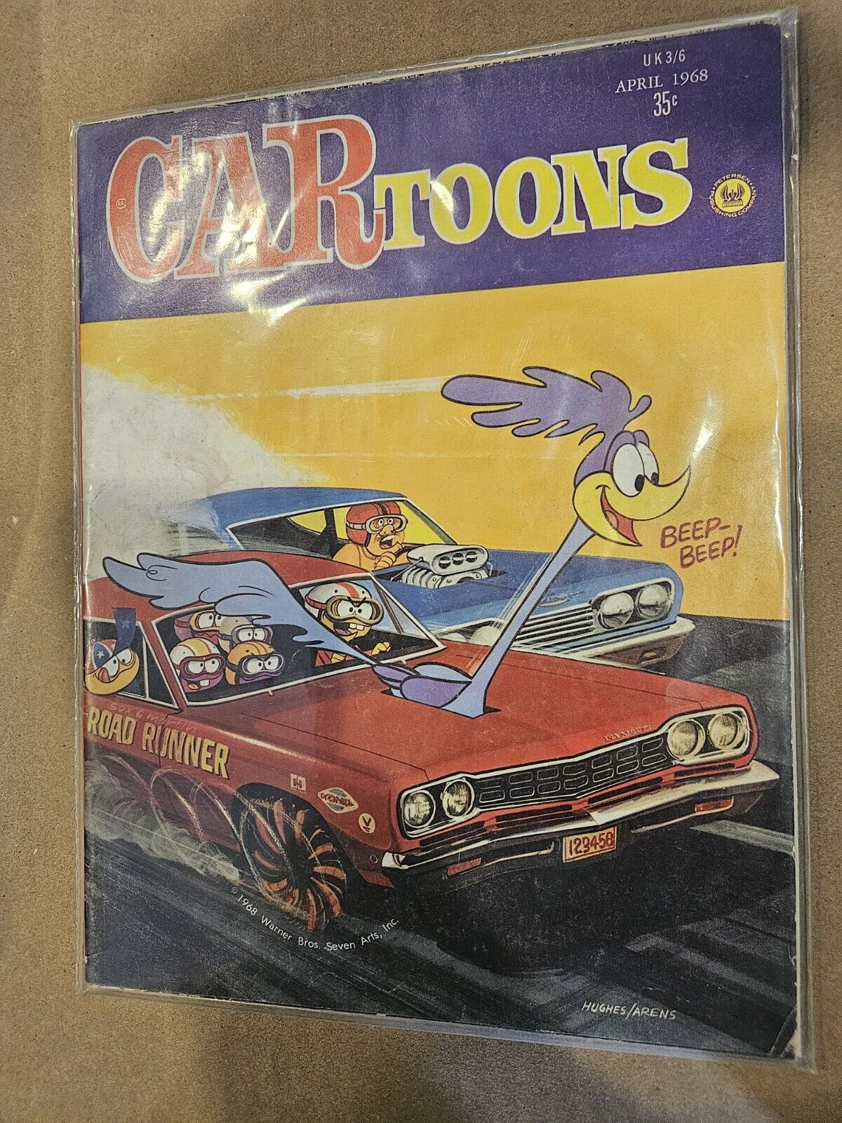 Vintage Sealed April 1968 CARtoons Magazine, Roadrunner Cover