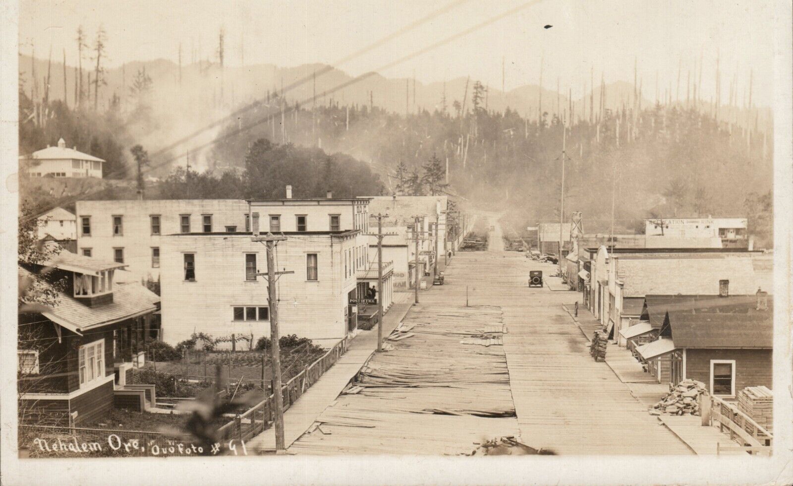 Nehalem Street View Oregon RPPC Postcard AZO UNP 1904-1918