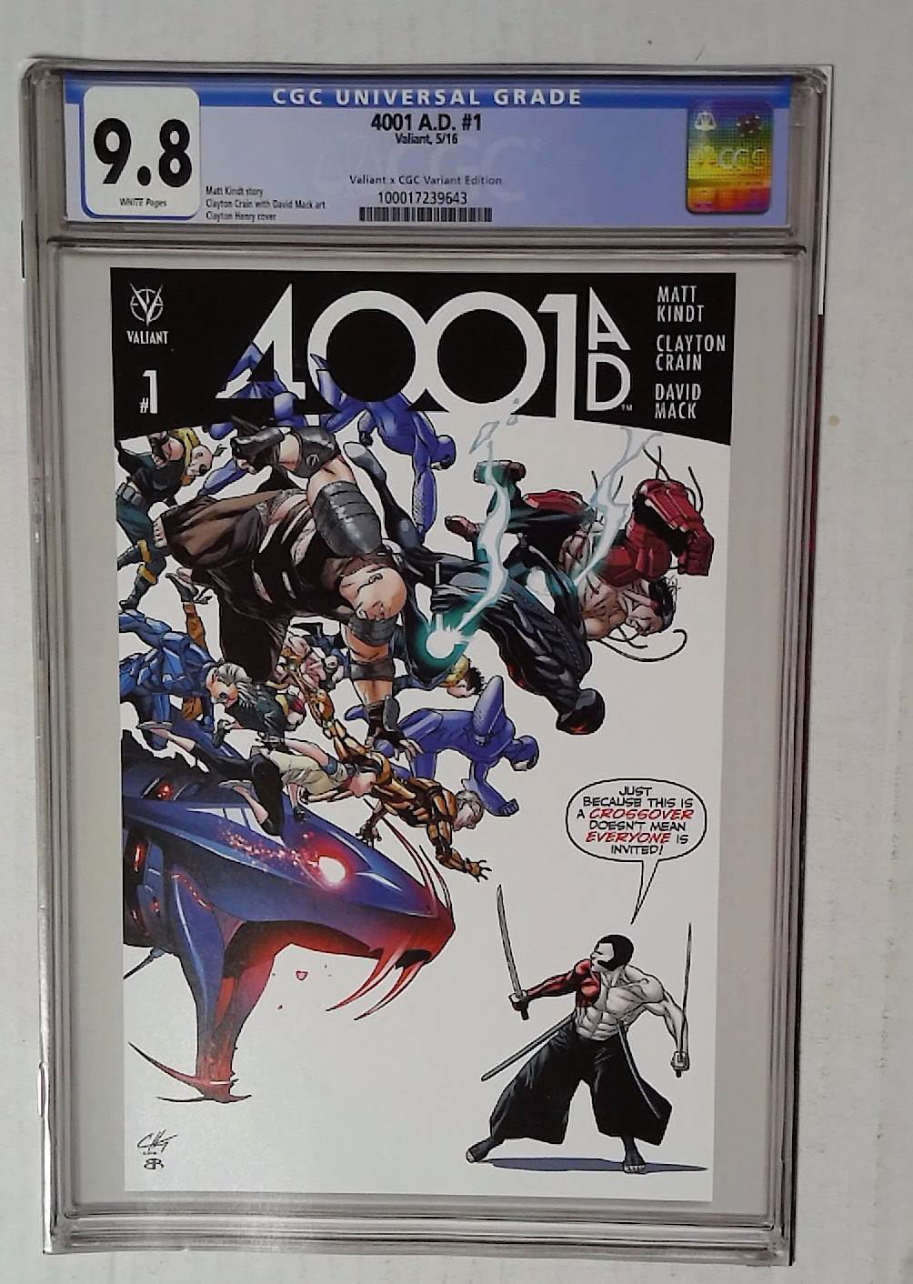 2016 4001 A.D. #1 d Valiant Comics Replica Variant Cover 1st Print Comic Book