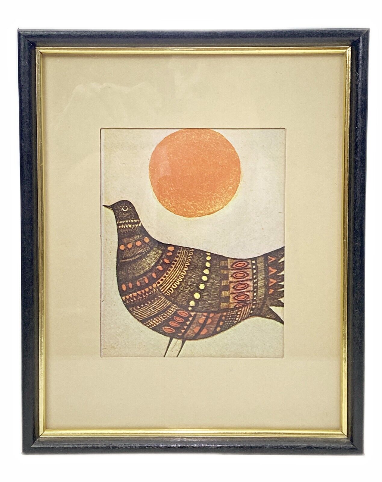 Marie Bernard Pigeon Reprint Art Picture Framed Boho Bird