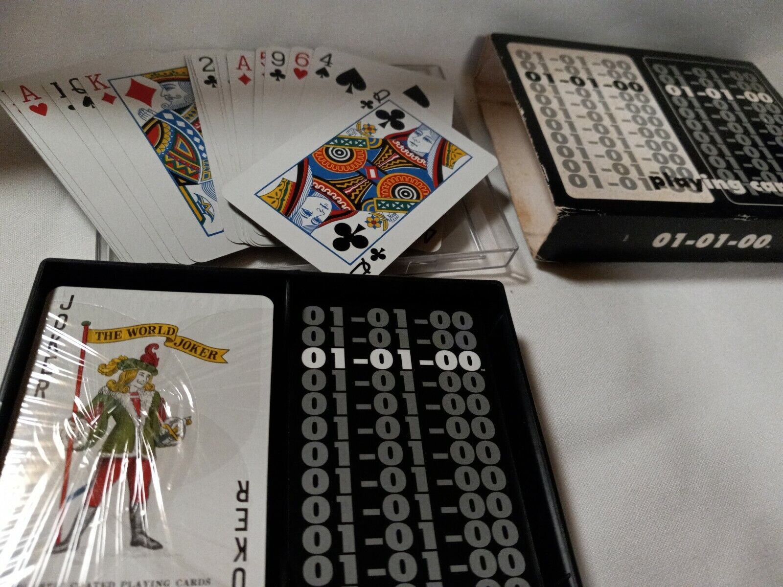 Millennium ☆ 01-01-00 playing cards 2000 happy new year deck w/ case Retro 1999 