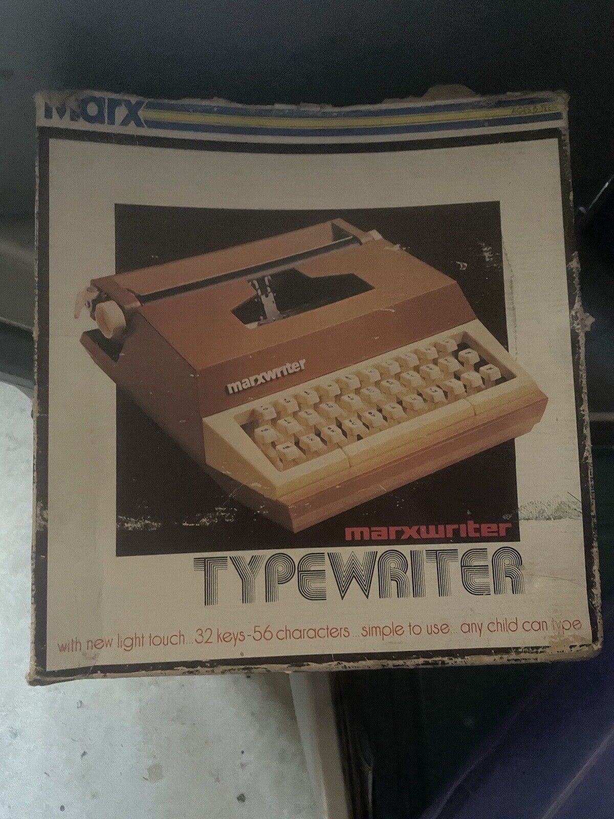 Marx Toys Marxwriter Typewriter WITH ORIGINAL BOX -- Vintage 1970s