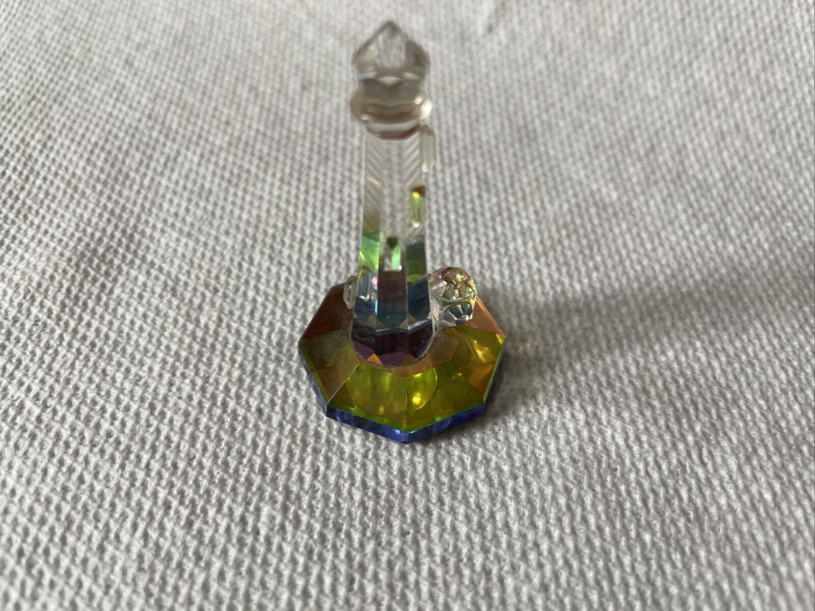 Vtg Iris arc? Lighthouse Crystal Figurine