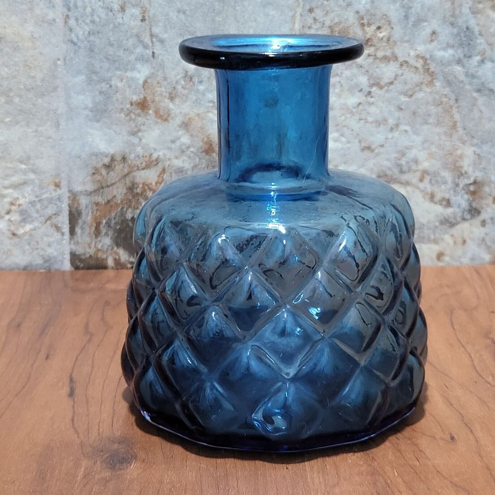 VTG Blue Glass Bud Vase