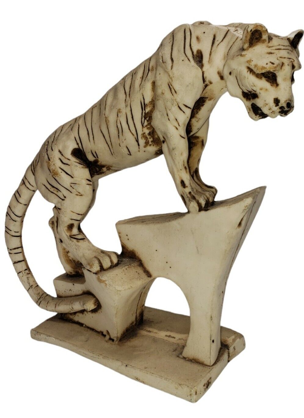 Vintage Rare Hunting Tiger Sculpture Figure 