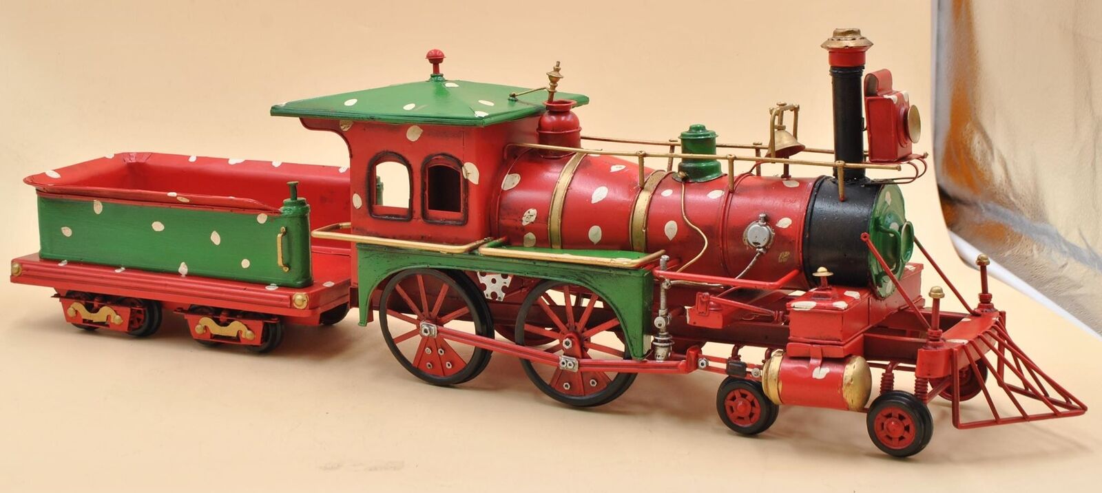 Handmade Antique Reproduction Tin Model Train-1906 Steam Trains Figurine Artwork