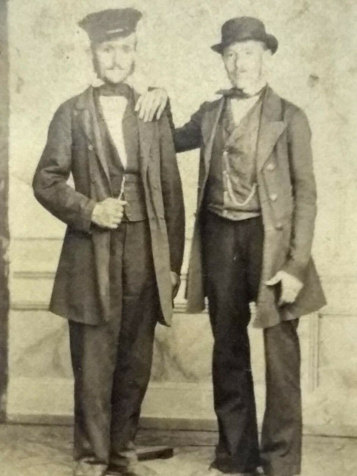 Schaffhausen Switzerland CDV Photo Swiss Men Brothers Full Length 1870s