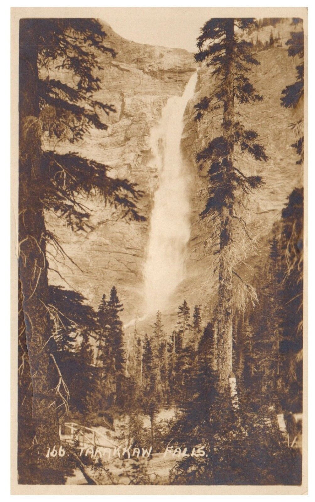 RPPC Takkakaw Falls British Columbia Canada Postcard Posted 1925