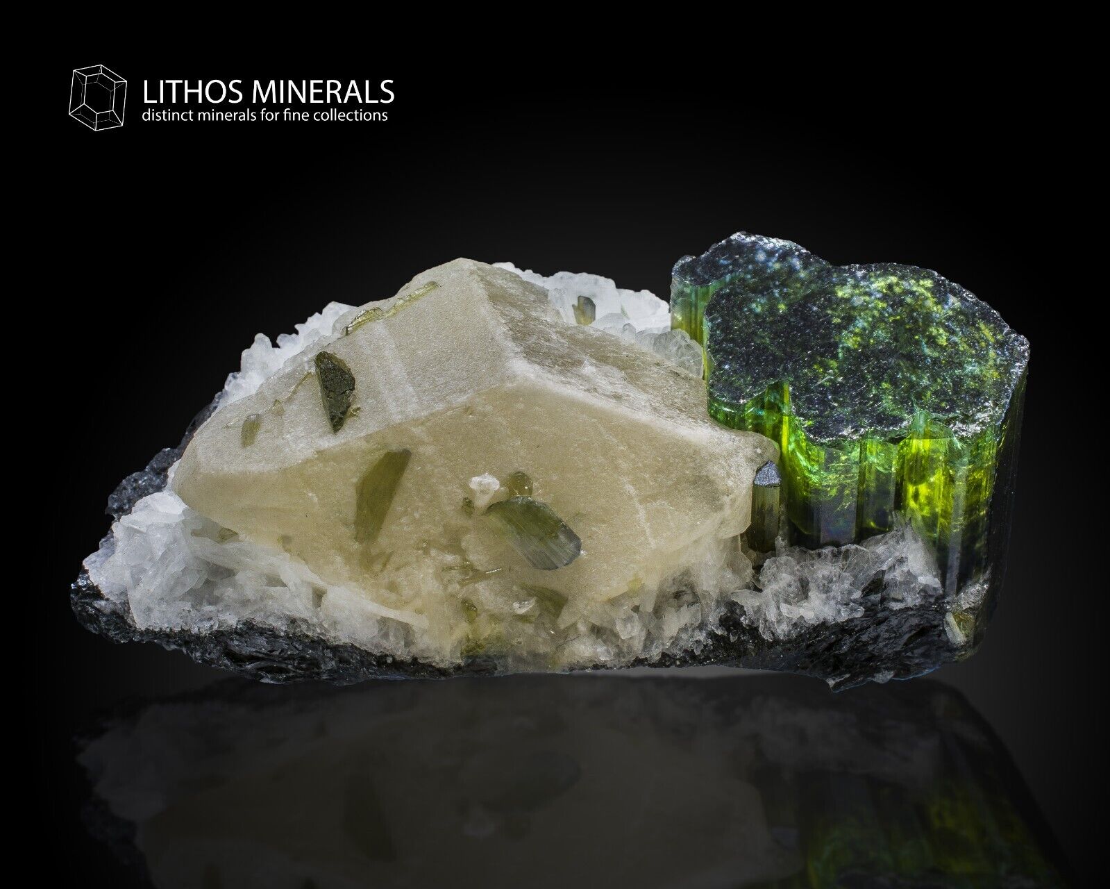 Minerals - Perfect Crystal By Tourmaline On Matrix - Brazil - TOR107