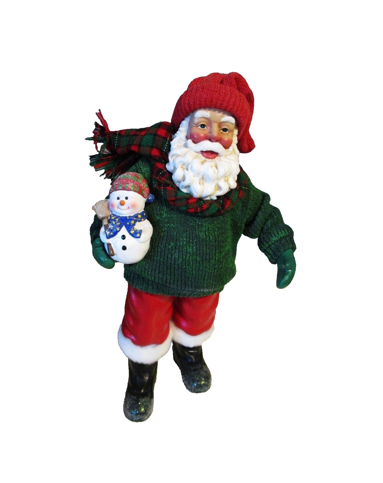 Vintage Clothtique 2000 Possible Dreams Winter Pals Santa Snowman Figurine