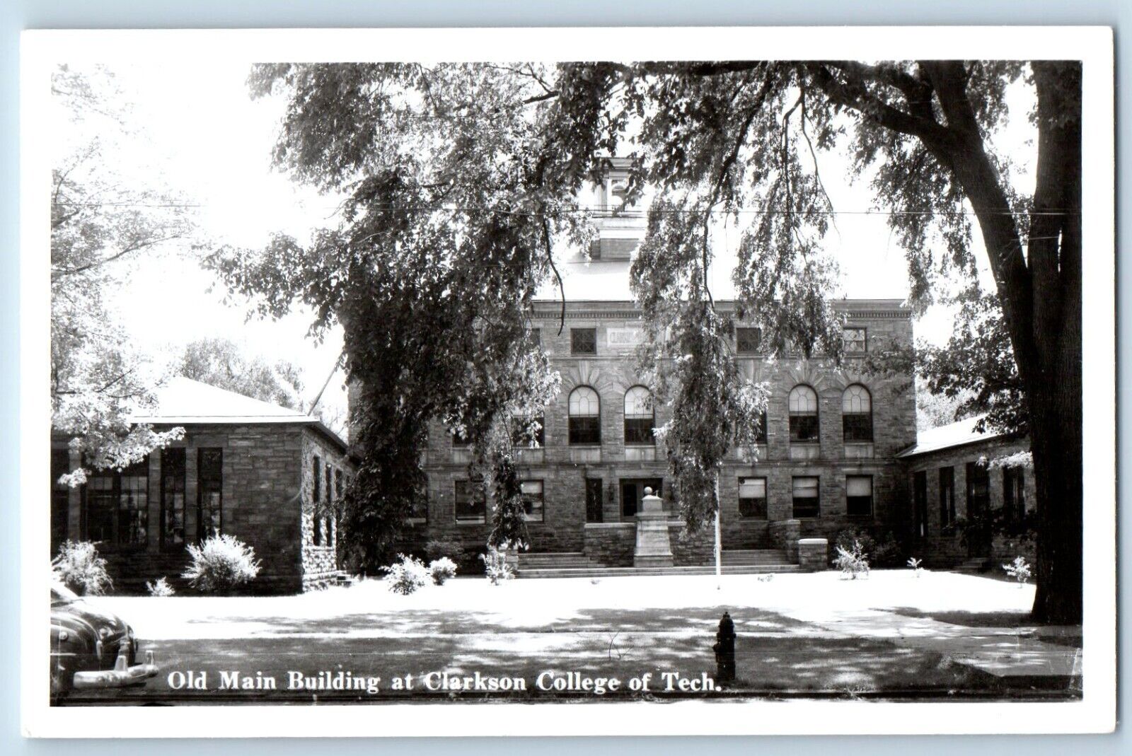 Potsdam NY Postcard RPPC Photo Old Main Building At Clarkson College Tech c1950s