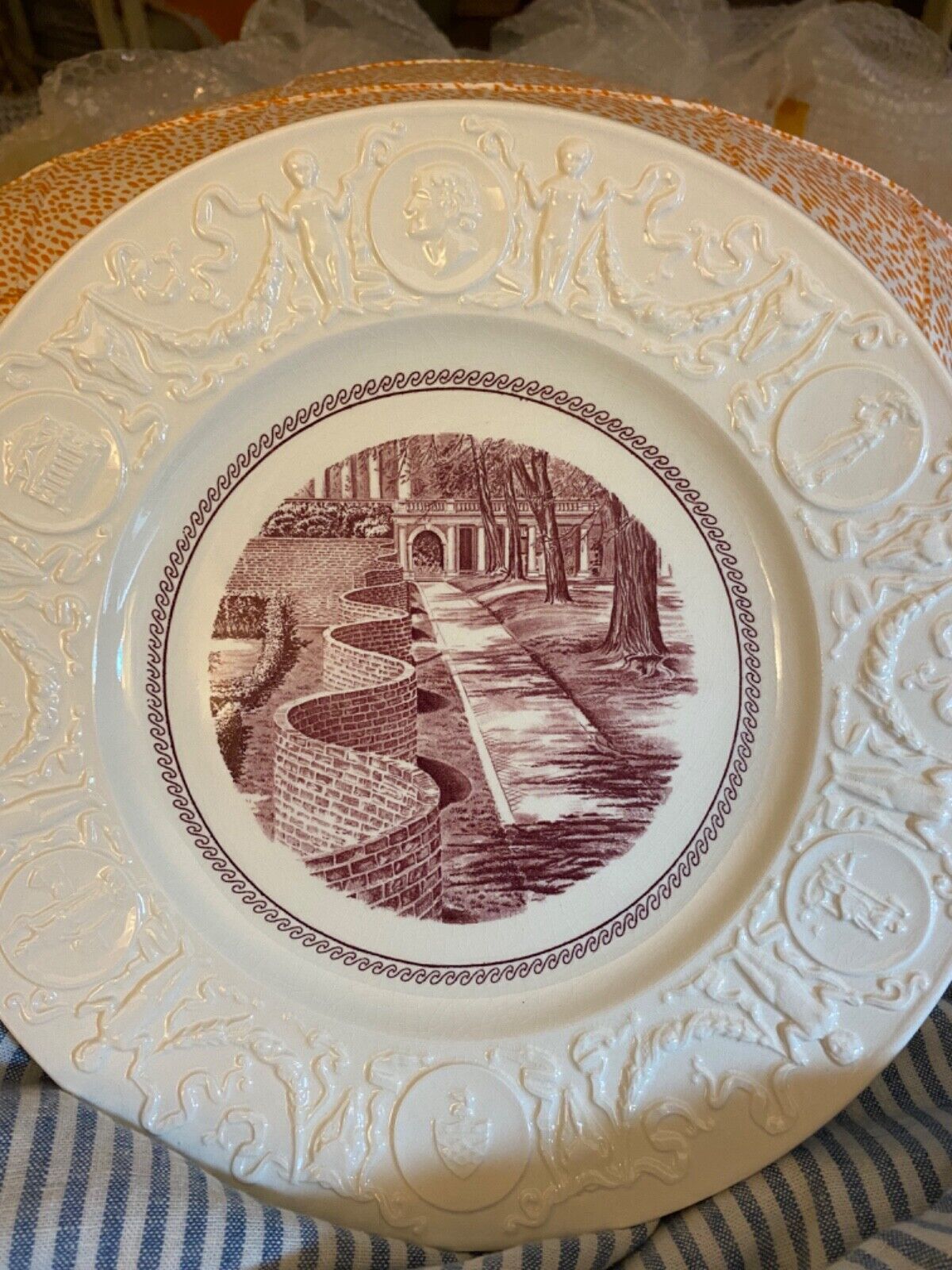 University of Virginia Wedgwood First Edition Commemorative dinner plates