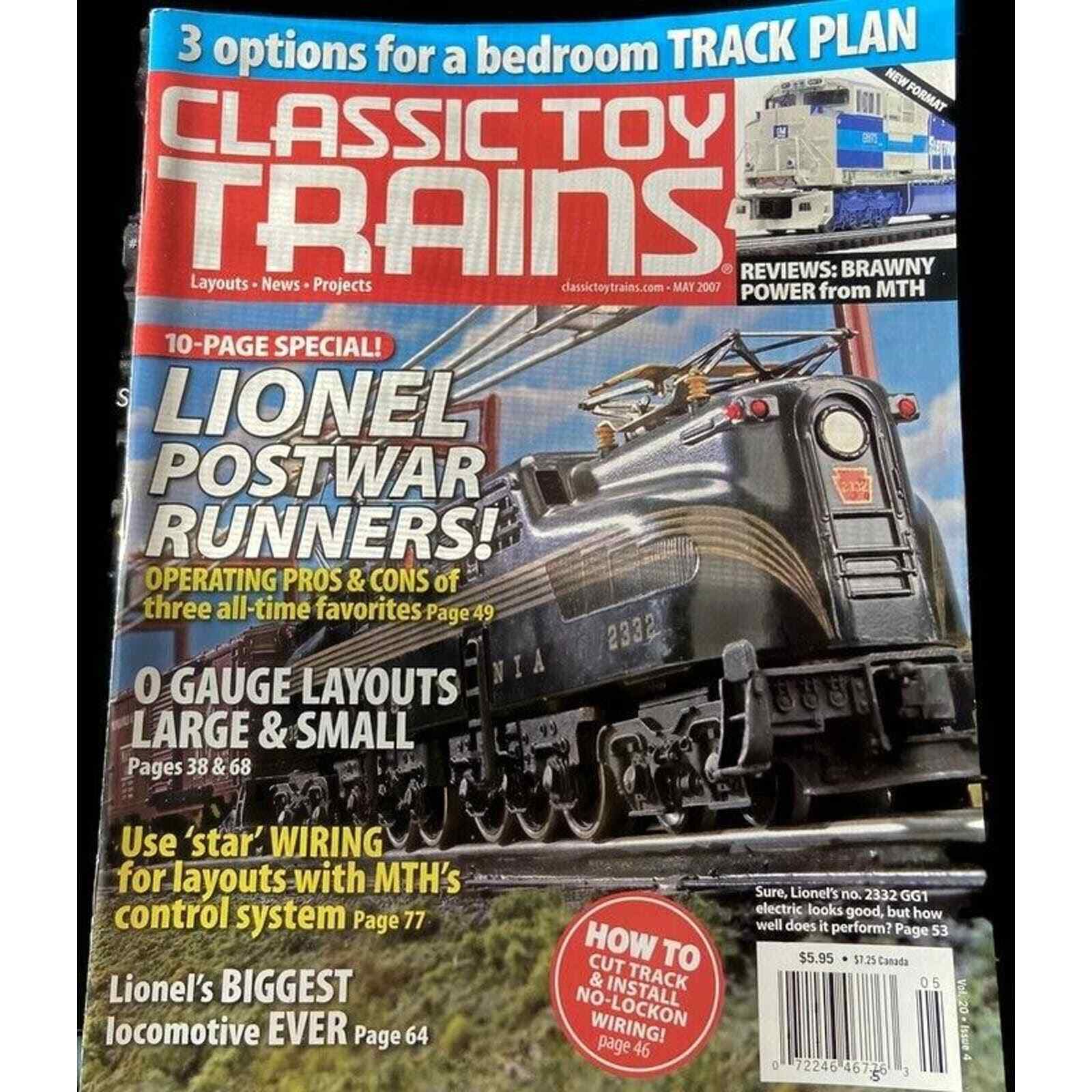 Classic Toy Trains May 2007 Bedroom Track Plan Lionel Postwar Biggest Locomotive