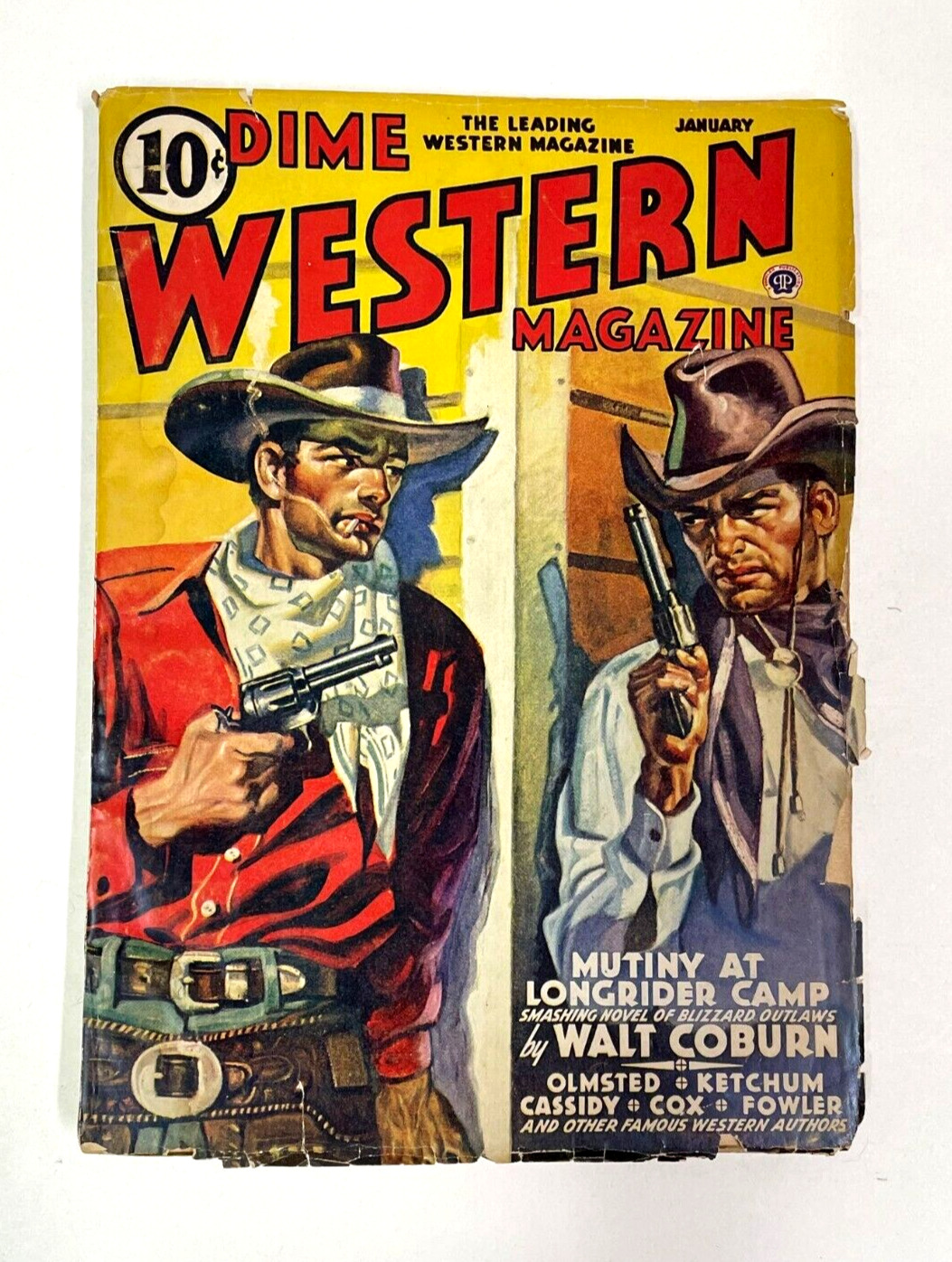 VINTAGE Dime Western Magazine Pulp Jan 1941 Vol. 29 #1, G/VG complete.