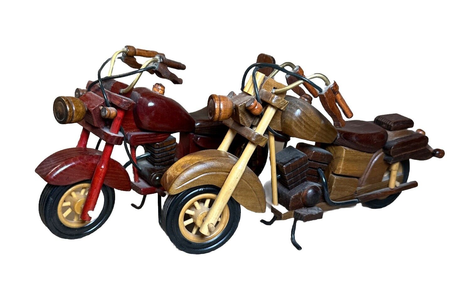 Vintage Handmade mahogany Harley Davidson Motorcycles