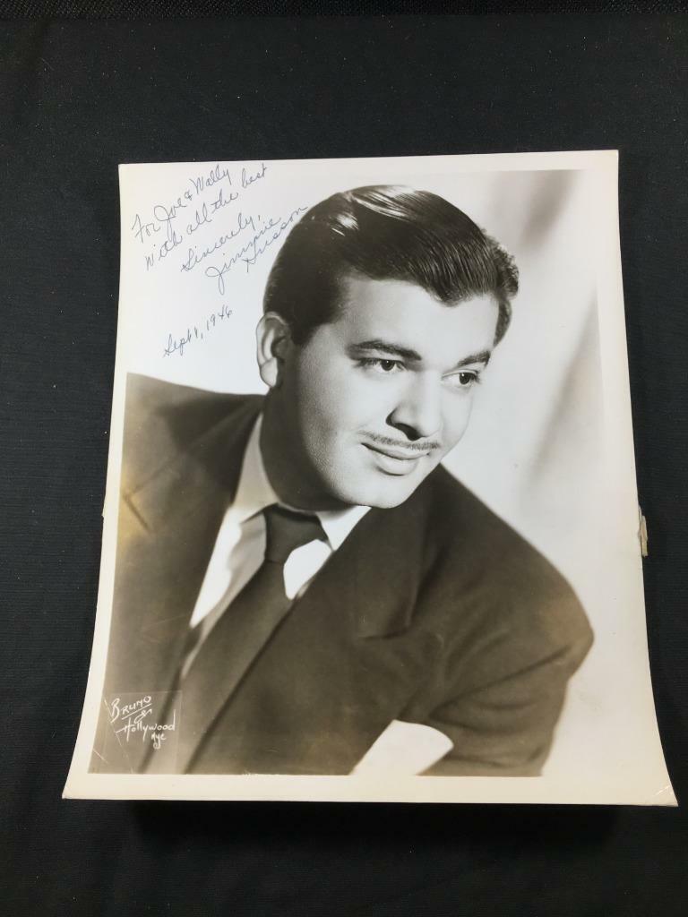 1946 Autographed JIMMY HUSSON ? Unitentified Old Signed Photo A82