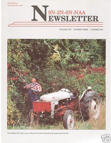 Ford 8N 9N 2N Tractor Newsletter – Summer 1995
