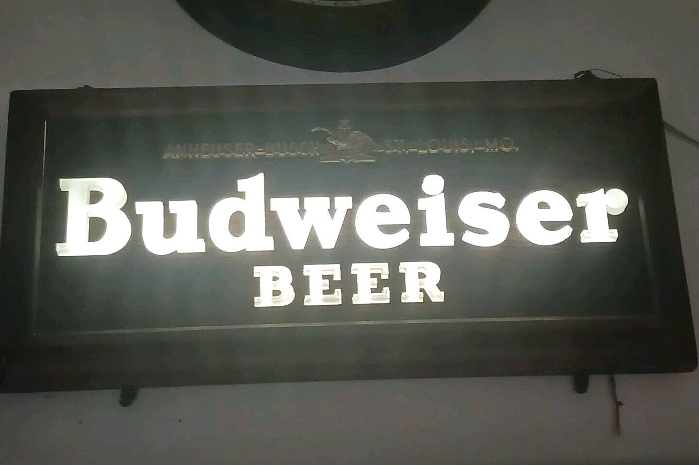 1940's BUDWEISER BEER LIGHTED SIGN  ANHEUSER-BUSCH BAR TAVERN ANTIQUE SIGN