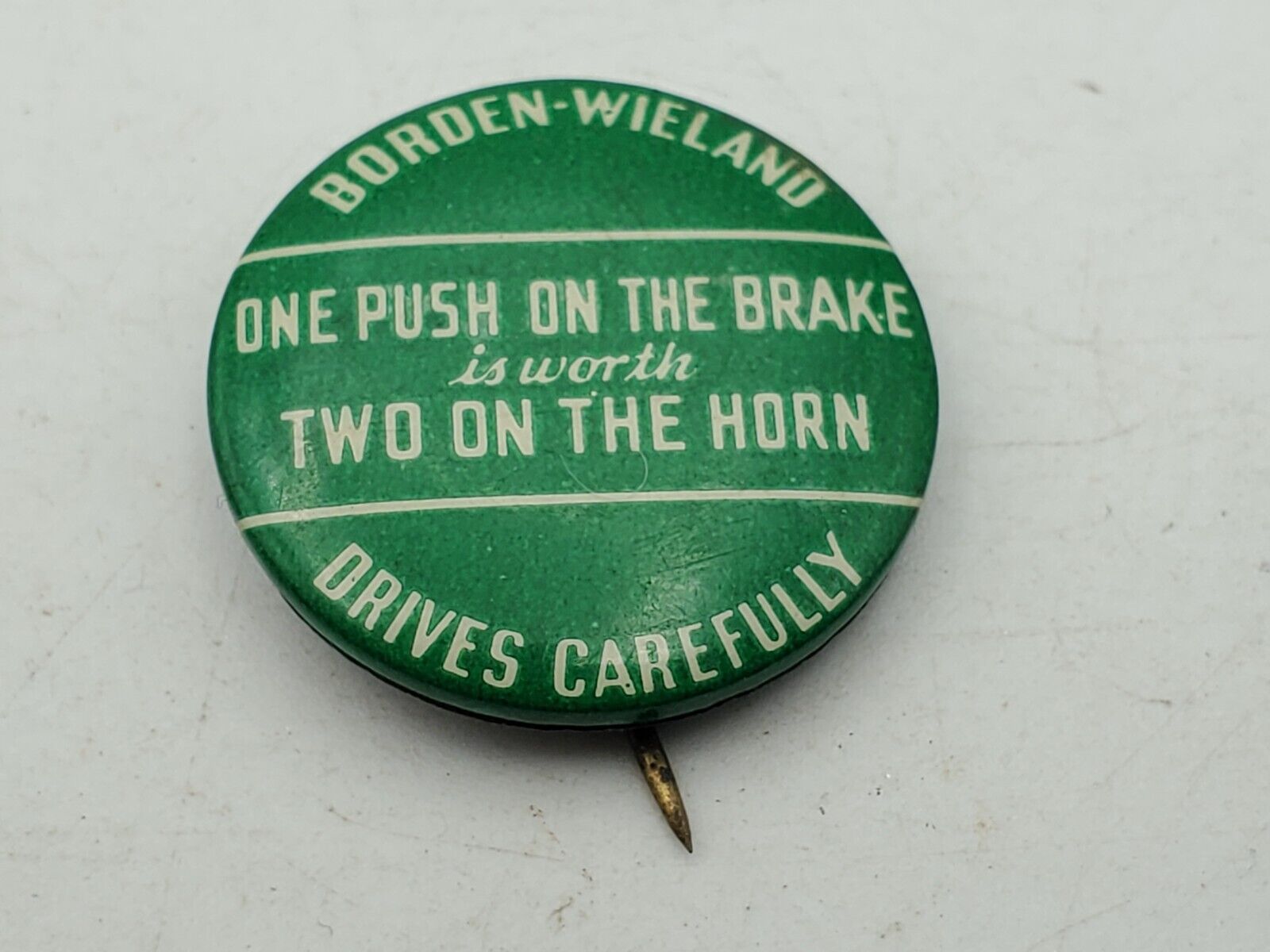 BORDEN-WIELAND DAIRY Advertising Pinback Badge Button Pin Scarce Rare Vintage