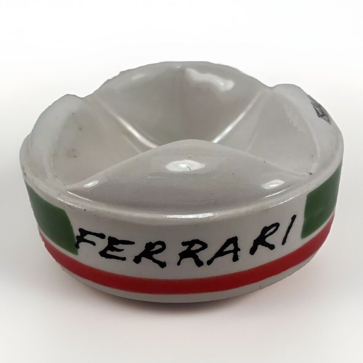 FERRARI Ceramic Ashtray Cigar Pipe Stand Designer Baldelli Italy Rare Vintage